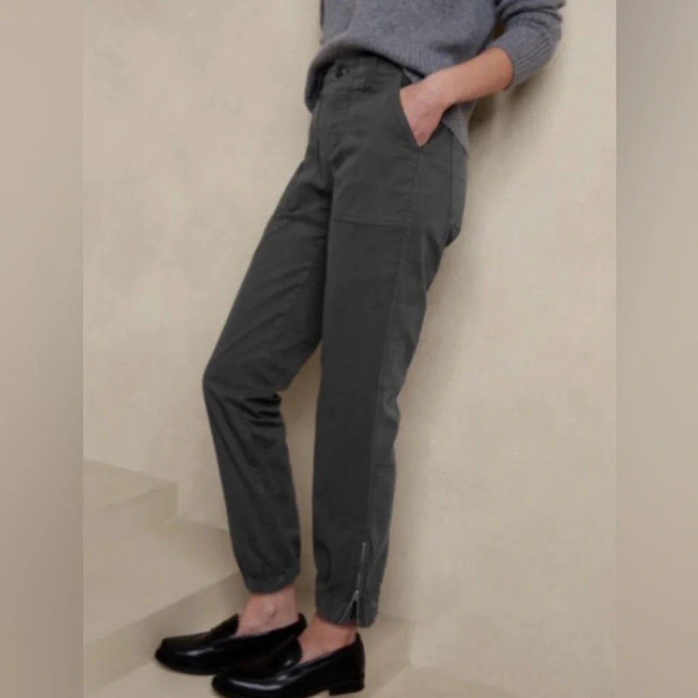 EUC, Banana Republic Utility Pant, Orca (gray/black) Twill, SZ 14 Tall, 30” IS